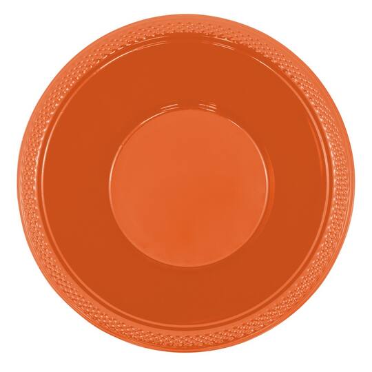 JAM Paper 7" Orange Plastic Bowls, 20ct.